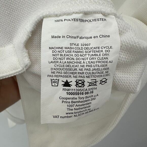 Tory Burch Tory Sport Sleeveless Tunic‎ Dress Size L White Tennis Pickleball NWT - Picture 9 of 11